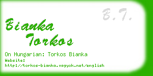 bianka torkos business card